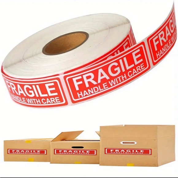 120 Fragile Stickers Roll - Picture 4 of 4